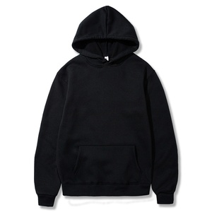 Sweat à capuche oversize en molleton épais de coton premium pour homme, personnalisable avec logo, style streetwear, pull uni pour homme - Product Image 2