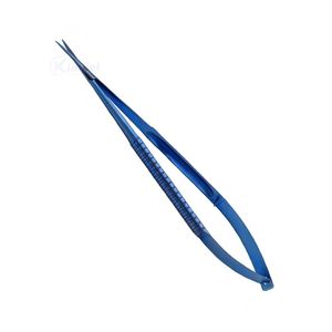 Tijeras Profesionales para Cejas, Ergonómicas, de Acero Inoxidable, con Punta Fina Recta, Resistentes al Óxido, Color Azul - Product Image 1