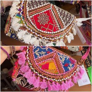 Indian Handmade Trending Vintage Patchwork Ibiza Bags Cotton Fabric Shoulder Crossbody Banjara Sling Bags Festive & Party Favors - Product Image 4