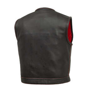 Chaleco de Cuero Vintage para Hombre, Diseño Moderno, Personalizado, Casual, Elegante, de Piel Vacuna, Transpirable, Estilo Motero - Product Image 3