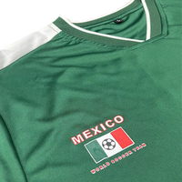 Maillot de foot du Mexique, logo personnalisé, col en V, manches courtes