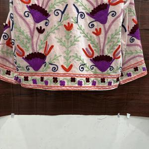 Veste en velours beige brodée pour femme, style bohème ethnique, manteau vintage fait main, vêtement d'extérieur - Product Image 6