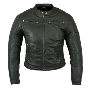 Veste en cuir véritable pour femme, usage décontracté, qualité supérieure, fermeture éclair sur le devant, coupe-vent, écologique, respirante - Product Image 1