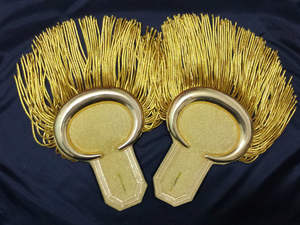 Premium Fringe Shoulder Epaulettes Gold Wire Ceremonial Uniform Accessories Custom Handmade - Product Image 6