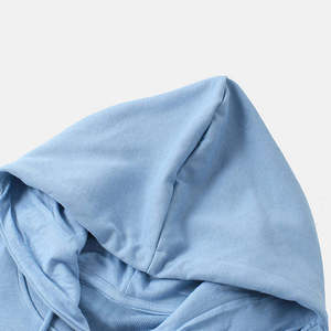 Sweat-shirt à capuche décontracté pour homme, hiver, couleur unie, 100% coton molletonné, impression personnalisée - Product Image 5