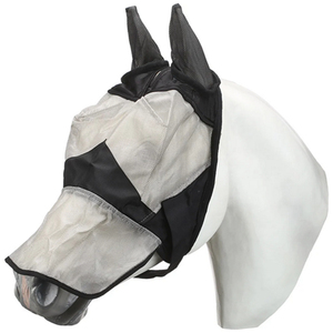 Bonnet d'oreille pour cheval respirant et personnalisé en laine peignée, écologique, coupe-vent, léger, 100 % polyester, à carreaux, avec fermeture éclair, doux pour l'équitation - Product Image 3