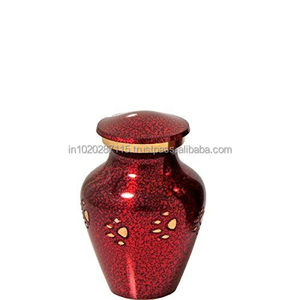 Urnas de metal Premium para mascotas de diseño elegante para cenizas con un hermoso diseño antiguo terminado y detalles hechos a mano - Product Image 5