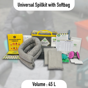 45L Universal Spill Kit with Soft Bag Industrial Spill Control Kit for Oil, Water & Chemical Absorbent - Product Image 3