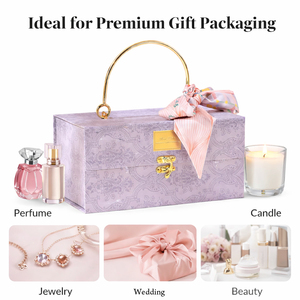 Scatola Regalo Magnetica di Lusso Personalizzata con Manico in Metallo, Piccola Scatola in Cartone per Imballaggio, Scatola per Gioielli e Cosmetici - Product Image 5