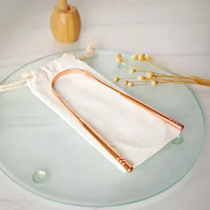 Grattoir à langue en cuivre antibactérien, élimine les germes, améliore la fraîcheur buccale et soutient la santé des gencives - Product Image 5