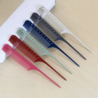Peigne à cheveux professionnel à pointe aiguille en acier inoxydable pour coiffeur et barbier