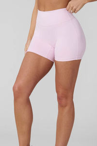 High-Waisted Women's Biker Shorts with <b>Tummy</b> <b>Control</b> Polyester/Cotton Gym Workout Yoga Shorts Breathable Skinny Fit Anti-Wrinkle - Product Image 6