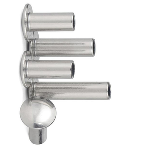 Rivets semi-tubulaires à tête DIN6791 6mm 8mm en acier inoxydable AISI ANSI 304 316 316L A2 A4 70 80, fixations rondes - Product Image 1