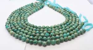 Perles rondes lisses en amazonite russe naturelle AAA, 8-9 mm, perles de pierres précieuses en amazonite naturelle, 13 pouces, perles rondes en amazonite naturelle - Product Image 4