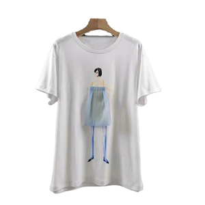 โรงงาน OEM ของเราผลิตเสื้อยืดผ้าฝ้ายสำหรับผู้หญิงแบบสั่งทำพิเศษที่ผลิตในประเทศปากีสถานโดยใช้วัสดุคุณภาพพรีเมียม - Product Image 1