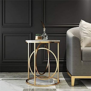 Modern Eco-Friendly Durable Handmade Coffee <b>Table</b> Golden Polished Iron Wood Top Small <b>Sofa</b> End <b>Table</b> <b>for</b> Living Room & Hotel Use - Product Image 1