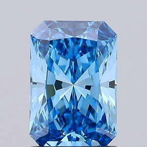 Diamante suelto de corte radiante azul fantasia cultivado en laboratorio para la fabricación de joyas - Product Image 2