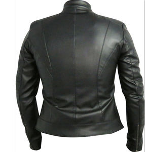 แจ็คเก็ตมอเตอร์ไซค์หนังแท้สีดำทันสมัย กันน้ำ กันลม ทรงเข้ารูป เหมาะสำหรับฤดูหนาว ออกแบบสำหรับผู้ชาย - Product Image 6