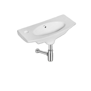 Évier de lavabo en céramique blanche de petite taille de forme ovale de qualité supérieure à un prix exclusif pour les propriétaires d'appartements Leader dans l'approvisionnement - Product Image 1