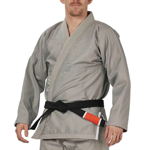 Uniforme de Karate Gris para Hombre, 100% Algodón, Duradero, Talla Adulto, Corte Regular, Ropa de Artes Marciales - Product Image 1