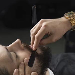 Professional Straight <b>Edge</b> Stainless Steel Sharp Barber Razor Folding Shaving razor Trimmer Manual Shaver for Face Body - Product Image 4