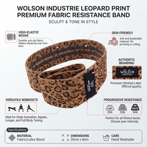 Heavy Duty Non-Slip Eco-Friendly Resistance <b>Band</b> Polyester Fabric for Weight Lifting Muscle Strength Mobility Training <b>Exercise</b> - Product Image 6