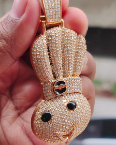 จี้ Doughboy เงินแท้ 925 จี้รูปแร็ปเปอร์ฮิปฮอป จี้ตัวการ์ตูน ประดับเพชร จี้สั่งทำพิเศษ ของขวัญวันเกิดสำหรับเขา - Product Image 1