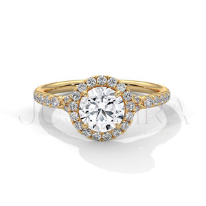 Bague solitaire à sertissage à griffes et diamant rond, modèle 2026, la plus vendue, pour usage quotidien, bureau et mariage, cadeau élégant pour elle - Product Image 1