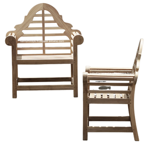 เก้าอี้ไม้ Adirondack ดีไซน์หรูหรา ทำด้วยมือจากไม้เนื้อแข็ง สำหรับสวนและห้องรับประทานอาหาร - Product Image 6
