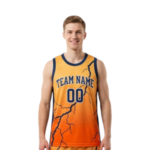 Ensemble d'uniformes de basketball à motif craquelé pour hommes, maillot sans manches à col rond et short ample assorti, nom et numéros d'équipe personnalisés - Product Image 3