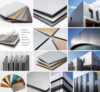 Panneau composite en aluminium ignifuge (ACP) pour revêtement mural extérieur, façade rideau, décoration de cuisine, chambre et appartement