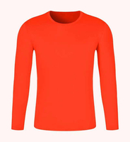 T-shirts décontractés pour hommes en jersey 100% coton, manches longues, col rond, écologiques, séchage rapide, printemps