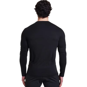 เสื้อยิมออกกำลังกายผู้ชาย เสื้อวิ่งฟิตเนสผู้ชาย เสื้อขายส่งแบบไม่มีลาย แขนยาว ผู้ใหญ่ ผ้าถักย้อมสี 350 กรัม - Product Image 1