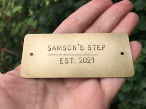 <b>Brass</b> Customized Engraving <b>Brass</b> Name <b>Plate</b> in Polish Finished Luxury Name <b>Plate</b> For Home Decor / Office Decor - Product Image 6