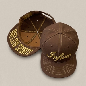 Gorra Snapback Deportiva Ligera de 6 Paneles Estilo Hip Hop con Bordado Marrón Dorado Unisex para Calle, Casual y Viajes - Product Image 6