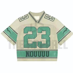 เสื้อยืดโอเวอร์ไซส์ทรงบ็อกซี่ คอกลม ผ้าตาข่าย สไตล์สตรีทแวร์ ขายส่ง เหมาะสำหรับใส่เล่นฟุตบอล - Product Image 4