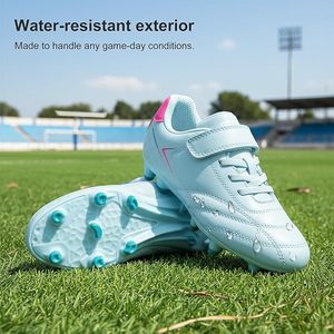 Boys Mesh Football Soccer Shoes Green Blue Rubber Sneakers Outsole Breathable EVA Midsole Summer Outdoor Sport Cleats Cheap <b>Boot</b> - Product Image 5