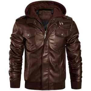 <b>Men</b> Western Leather <b>Jacket</b> Genuine Leather Full Zip Casual Outdoor Regular Fit Soft Durable Everyday Outerwear - Product Image 1