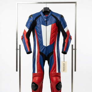 Combinaison de course en cuir pour moto ODM, cuir de vache véritable perforé, taille personnalisée, logo, couleur, design, fabricant - Product Image 4