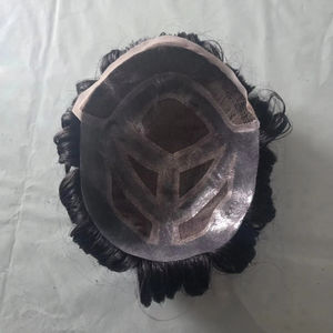 Peluca de Cabello Indio Remy para Hombre, Marca Bangladesh Taz, de Alta Calidad, Natural y con Ondas Profundas, Suave, con Frente de Encaje, Resistente al Agua - Product Image 1