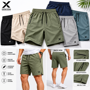 Shorts de loisirs pour hommes X Sports City, tissu premium, broderie solide, conçus pour un usage quotidien, légers, extensibles, imperméables - Product Image 2