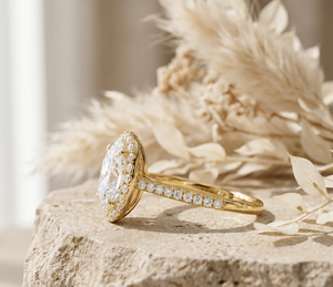 แหวนหมั้นเพชรโมอิสซาไนต์ทรงรีทองคำขาว 14K หรูหรา ขายส่ง รับผลิตตามแบบ OEM ODM เครื่องประดับชั้นดี - Product Image 4