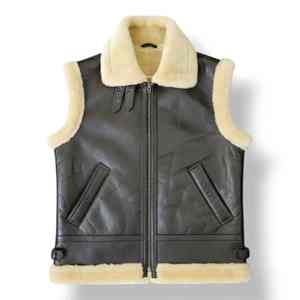 Chaleco Clásico de Cuero Genuino Estilo Vaquero, Ofrece Calidad Resistente y Uso Cómodo - Product Image 1