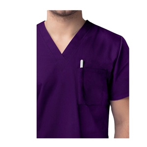 Combinaisons de blouses médicales unisexes de haute qualité, écologiques, avec logo personnalisé, en toile de couleur unie, taille personnalisée pour l'hôpital - Product Image 4
