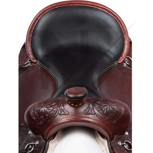 Selle de cheval western de haute qualité, équipement d'équitation en cuir artisanal, fabricant de sacoches de selle OEM pour la randonnée équestre et le ranch - Product Image 5
