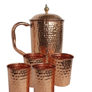 Ensemble de vaisselle en cuivre, ensemble d'ustensiles de cuisine en cuivre, ensemble de carafes traditionnelles en cuivre, ensemble de récipients à eau en cuivre - Product Image 5
