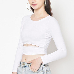 100% Cotton Customized Logo Vintage Eco-Friendly Plain Premium Regular Fit <b>Crop</b> <b>Top</b> T-Shirt For Women - Product Image 3