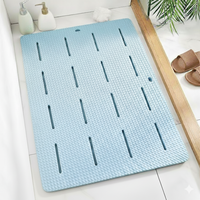 DONG HANG Fournisseur en gros OEM Tapis de bain en EVA de qualité supérieure à motif ondulé écologique pour usage domestique, antidérapant, inodore, imperméable