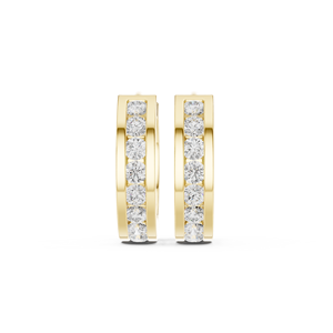 Pendientes de Aro Redondos con Circonitas, Chapados en Oro de 18K y Plata de Ley 925, Joyería Moderna para Mujer - Product Image 3