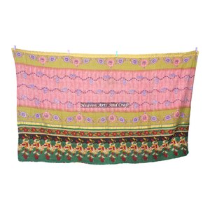 Couvre-lits et plaids Kantha vintage indiens, réversibles, cousus main, épaisses, en patchwork de vieux sari, couvertures et édredons lourds - Product Image 3